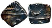 Aurangzeb, Silver 1/16 Rupee, 0.70g, Ujjain Mint, AH 1111. About Extremely Fine, Very Rare