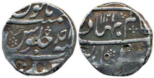 Shah Alam Bahadur, Silver Rupee, 11.45g, Bahadurgarh Mint, AH 1121/Ahd. About Very Fine, S