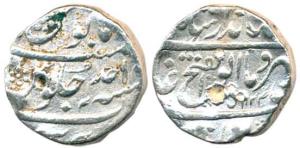 Jahandar Shah, Silver Rupee, 11.36g, Purenda Mint, AH 1124/Ahd. About Very Fine, Very Rare
