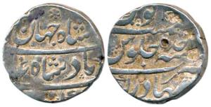 Shah Jahan II, Silver Rupee, Bahadurgarh Mint, RY Ahd. About Very Fine, Very Rare.