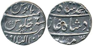 Muhammad Shah, Silver Rupee, 11.42g, Zain-ul Bilad Mint, AH 113x/7. Usual test marks other