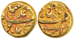 Muhammad Shah, Gold Pagoda, 3.30g, Imtiyazgarh Mint. Very Fine, Scarce.