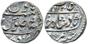 Alalmgir II, Silver Rupee, 11.06g, Narwar Mint, AH 1170/4. About Extremely Fine.