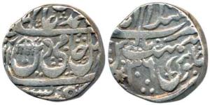 Islamabad Mathura Mint, Silver Rupee, 10.66g, in the name of Shah Alam II, an Umbrella on 