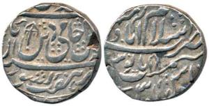 Islamabad Mathura Mint, Silver Rupee, 11.06g, in the name of Shah Alam II, RY 30, vertical