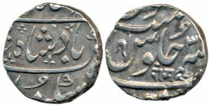 Ahmedabad Mint, Silver Rupee, 11.28g, in the name of Shah Alam II, Ram in Nagari. Very Fin