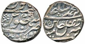 Aurangnagar (Mulher) Mint, Silver Rupee, 11.12g, in the name of Shah Alam II, RY 11, Mu in
