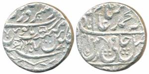 Saharanpur Mint, Silver Rupee, in the name of Shah Alam II, AH1210/37, Shri in nagari on r