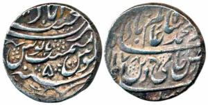 Najib-ud-Daulah, Silver Rupee, 11.26g, Najibabad Mint, in the name of Shah Alam II, AH 117