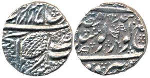 Amritsar Mint, Silver Rupee, 10.82g, Nankshahi couplet, VS1885/1902, rule of successors of