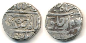 Shadhorah Mint, Silver Rupee, 10.60g, in the name of Muhammad Akbar II. Very Fine, Scarce.