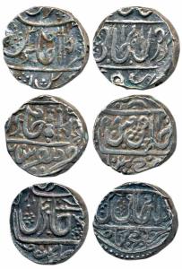 Jean Baptiste Filose, Silver Rupee (3), Seondha, Filos3/8 and Sabalgarh Mints, in the name