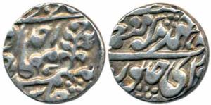 Madho Singh, Silver ½ Rupee, 5.54g, in the name of Queen Victoria, RY Ahd. Very Fine+, Sca