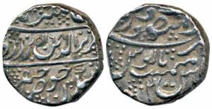 Jodhpur Darul Mansur Mint, Silver Rupee, 11.20g, in the name of Alamgir II, AH 1168/2. Ver