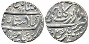 Darul Barkat Nagaur Mint, Silver Rupee, 11.28g, in the name of Shah Alam II, AH 1198, comp