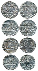 Mahadji Rao, Narwar Mint, Silver Rupee, in the name of Shah Alam II, RY 23, 25, 28 and 35.