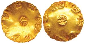Eastern Chalukyas, Rajyabhushana, (c. 11th century AD), Gold Pagoda, 3.80g, legends in Tel