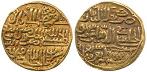 Muhammad bin Tughlaq III, Gold Tanka, 11.02g, Dehli Mint, in the name of Abbasid Caliphs a