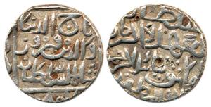 Taj ud-Din Firuz (AH 800-825, 1397-1422 AD), Silver Tanka, Hazrat Ahsanabad Mint, AH 809 (