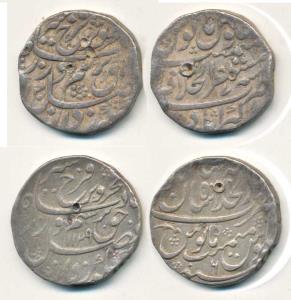 Farrukhsiyar, Silver Rupee (2), Akbarabad and Shahjahanabad Mint, AH X1130/7 and 1129/6. A