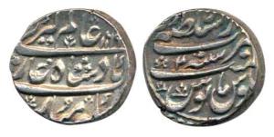 Alamgir II, Silver Rupee, 11.36g, Lahore Mint, AH 1169/2. Nice toning, Extremely Fine.