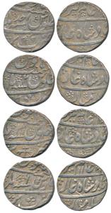 Hafiz Rehmat Khan, Silver Rupee (4), Bareli Mint, in the name of Alamgir II, RY Ahd, 2, 3 
