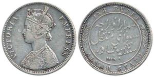Mangal Singh, Silver Rupee, with the name and portrait of Victoria Empress, 1878 (KM 46). 