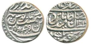 Brajinderpur Mint, Silver Rupee, 10.98g, in the name of Shah Alam II, AH 1217/45. About Ex