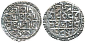 Lakshmi Narayana (1587-1627 AD), Silver Rupee, 9.45g, Saka 1509, CB Era 92, (KM 45). Broad
