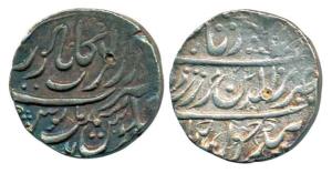 Darul Barkat Nagaur Mint, Silver Rupee, 11.28g, in the name of Alamgir II, AH 1176/2. Very