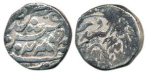Silver ½ Rupee, 5.19g, Anonymous issue, second series, written as Atthani, RY24 (KM 14). F