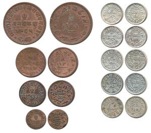 Khengarji III, Silver Kori (5), in the name of George V; Copper (4) 3 Dokdo, 11/2 Dokdo, D