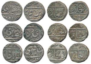 Silver Rupee (6), various rulers, in the Shah Alam II. Very Fine. (6)