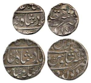 Sawant Singh, Silver Rupee and ½ Rupee, Deogarh Mint, in the name of Shah Alam II, AH 1189