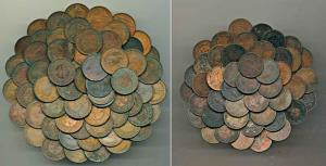 Victoria Queen and Empress (47), Edward VII, George V and VI, Copper ½ Anna (69), various 