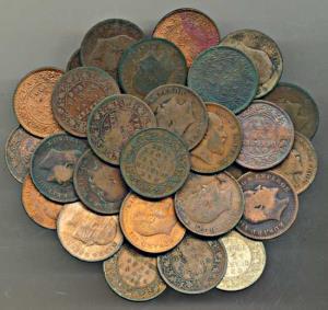 Edward VII, Copper and Bronze ¼ Anna (28), 1903 (3), 1904 (3), 1905 (4), 1906 (3), Bronze,