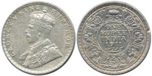 George V, Silver Rupee, 1911, Bombay Mint. About Very Fine, Scarce.