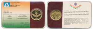 50 year celebration of Indian Independence, 1997, Gold token, 10g, 999 Fineness, Golden Ju