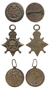 Star awarded to Sepoy Noor Khan 28 Punjabis; Victory Medal awarded to Sepoy Sawan Singh 1-
