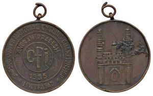 Mohan Meakin Limited Estd 1855, Copper Medal, mountains and tree tops on rev; Andrah Prade