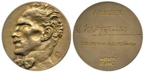 Tribute to Arturo Toscanini 1867 to 1957, Medallion by Mont Blanc. In original pouch. He w
