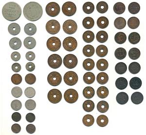 Egypt Copper Nickel (9); Mombasa Copper ¼ Anna (2); East Africa Protectorate 1 Pice (3); E