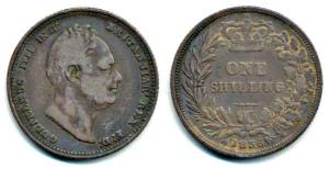 Great Britain, William IV, Silver Shilling, 1836 (KM 713). Fine+.