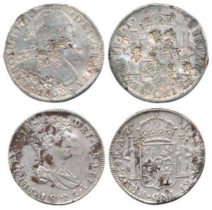 Mexico and Spanish, Silver 8 Reales (2), Charles III, Mexico Mint, 1803, with a number of 