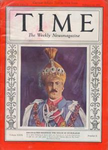 Time Magazine, February 22 1937, Nizam of Hyderabad Mir Osman Ali Khan featured on the cov
