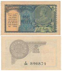 George V, Rupee 1, 2nd issue, 1935, signed J. W. Kelly, (Jhun 2.1A). Very Fine+, Scarce.