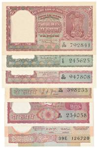 Rupees 2, set of 36 notes with different dates and signatures of all varieties, (Jhun 2.1.