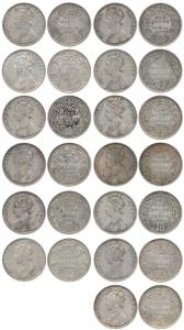 Victoria Queen / Empress, Silver Rupee (13), 1862, Bombay Mint, B / II / 2 / 0, A / II / 0