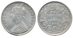 Victoria Empress, Silver Rupee, 1898, Calcutta Mint, C3 / I / 'C' incused, About Extremely