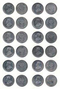 George V, Silver 2 Annas (12), 1913, Bombay Mint. Extremely Fine to About Uncirculated, Sc